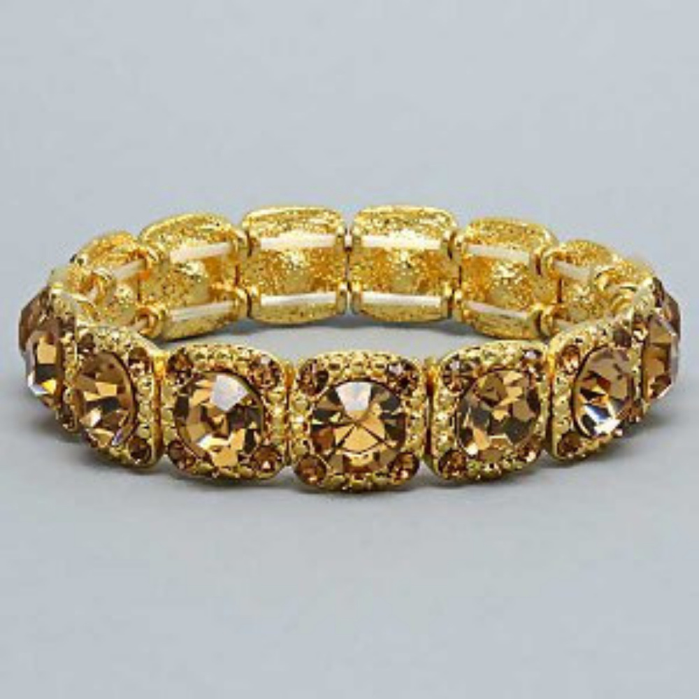 Women's Goldtone Stone Bangle Bracelet
